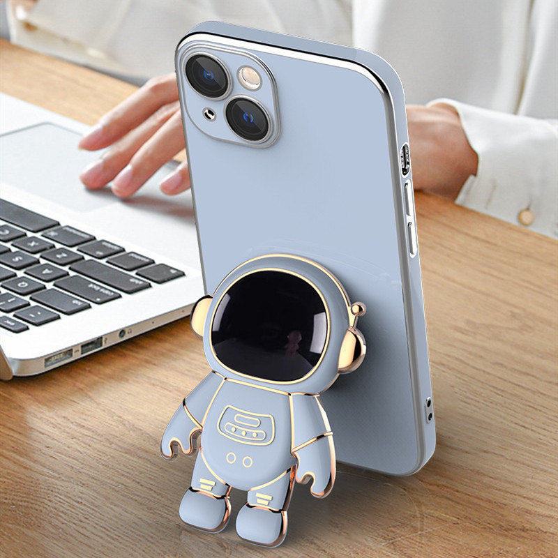 3D Astronaut Smartphone Case With Anti-Drop Electroplating Bracket