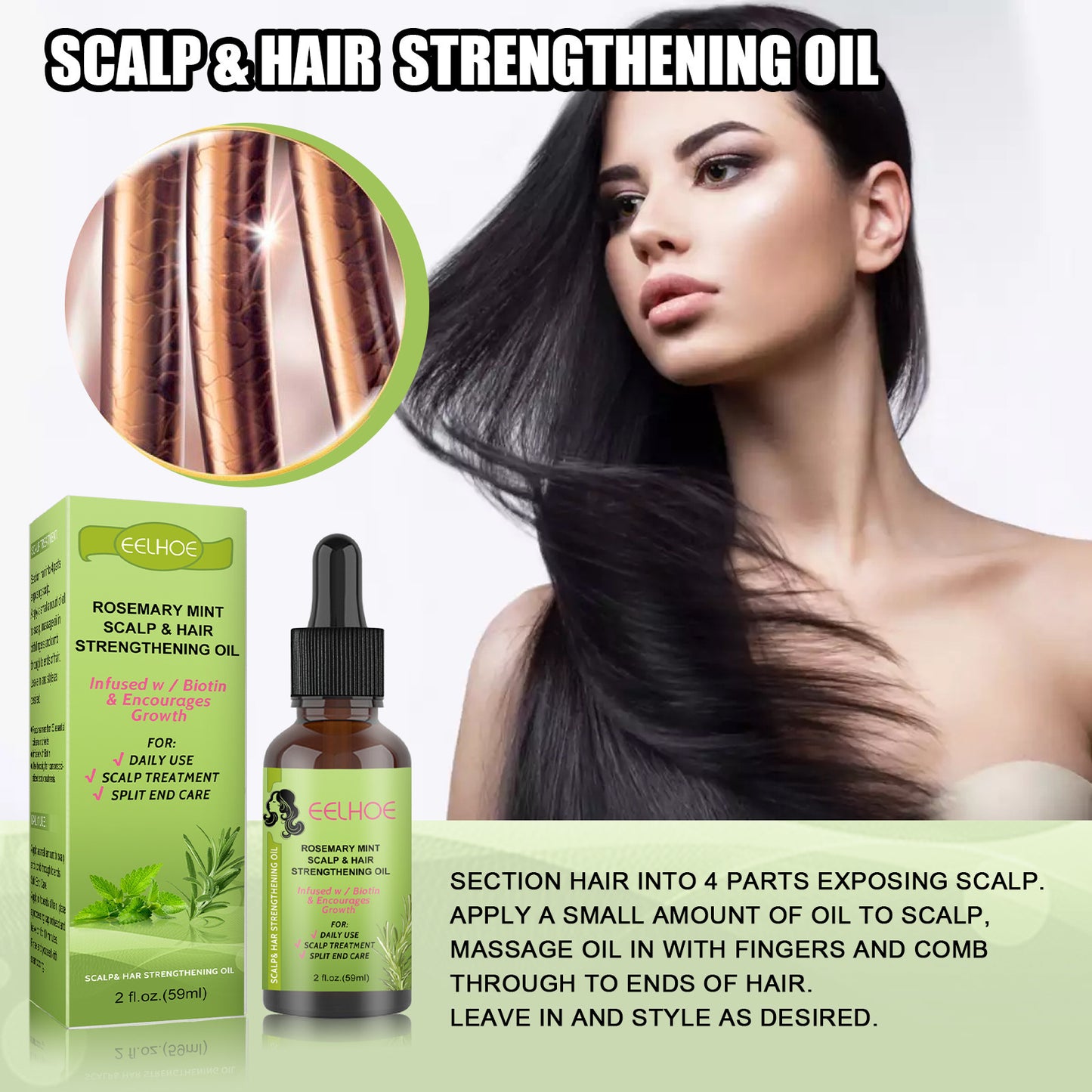 Rosemary Mint Hair Growth Scalp Stimulation Oil
