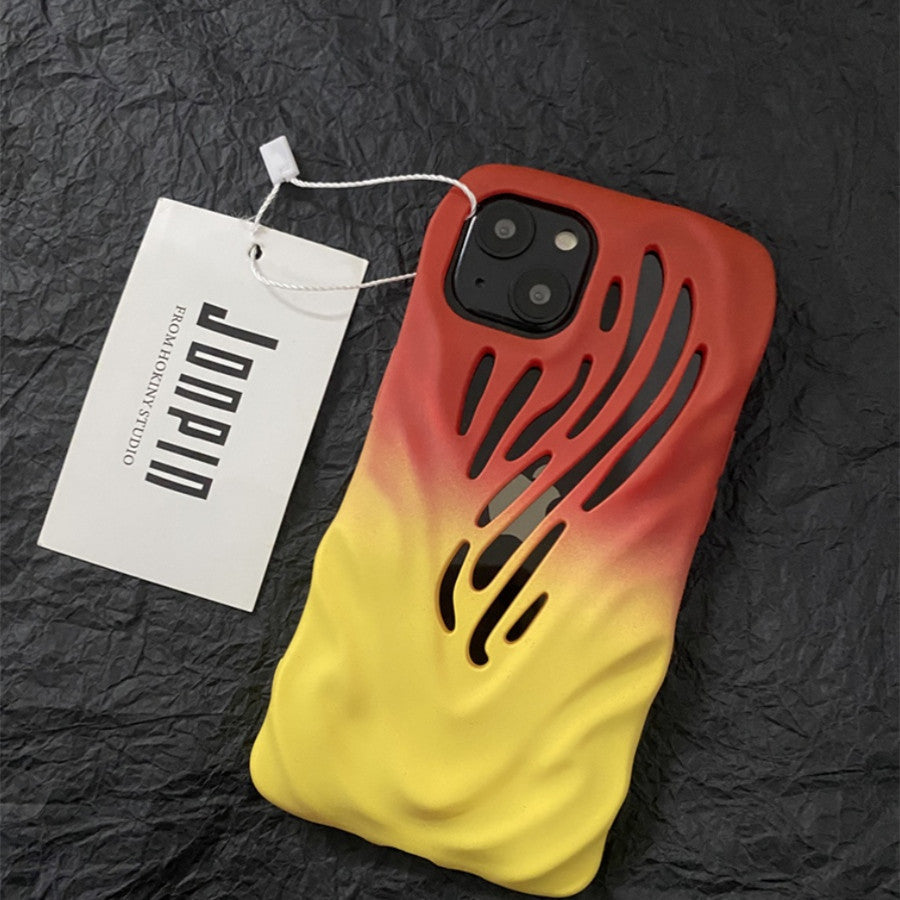 Soft Rubber Wind Hollowed Out Phone Case For iPhone