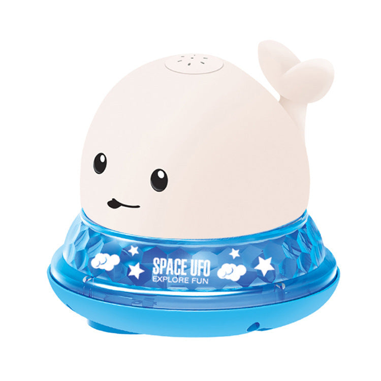 Baby Cartoon Whale Floating Spraying Water Bath Toy With Light Music And LED Light