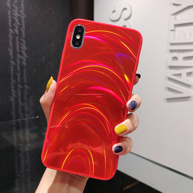 Rainbow Mirror Soft Edge Phone Case For iPhone