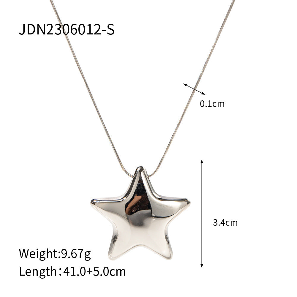 18K Gold-plated Necklace With Star Pendant