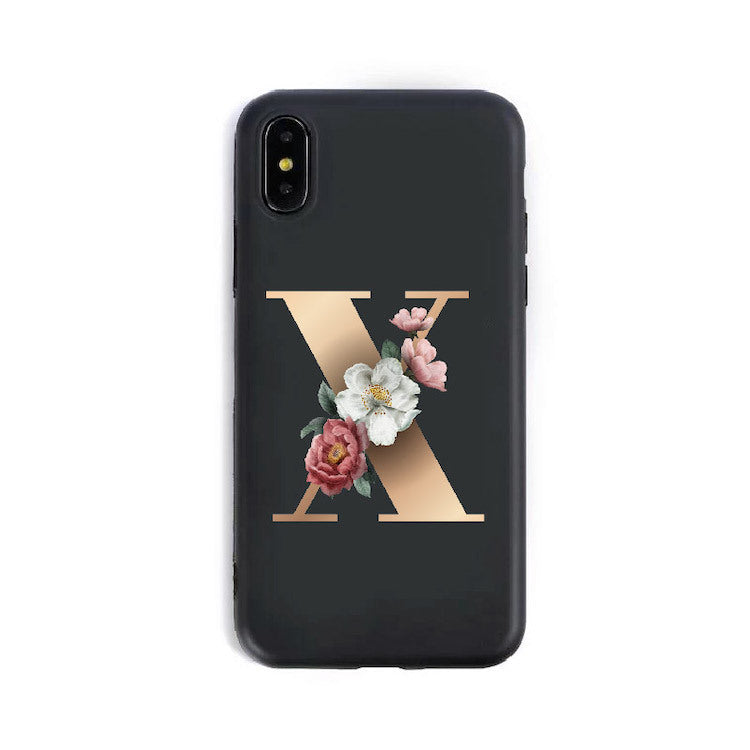 26 English Alphabet Silicone Phone Case For iPhone