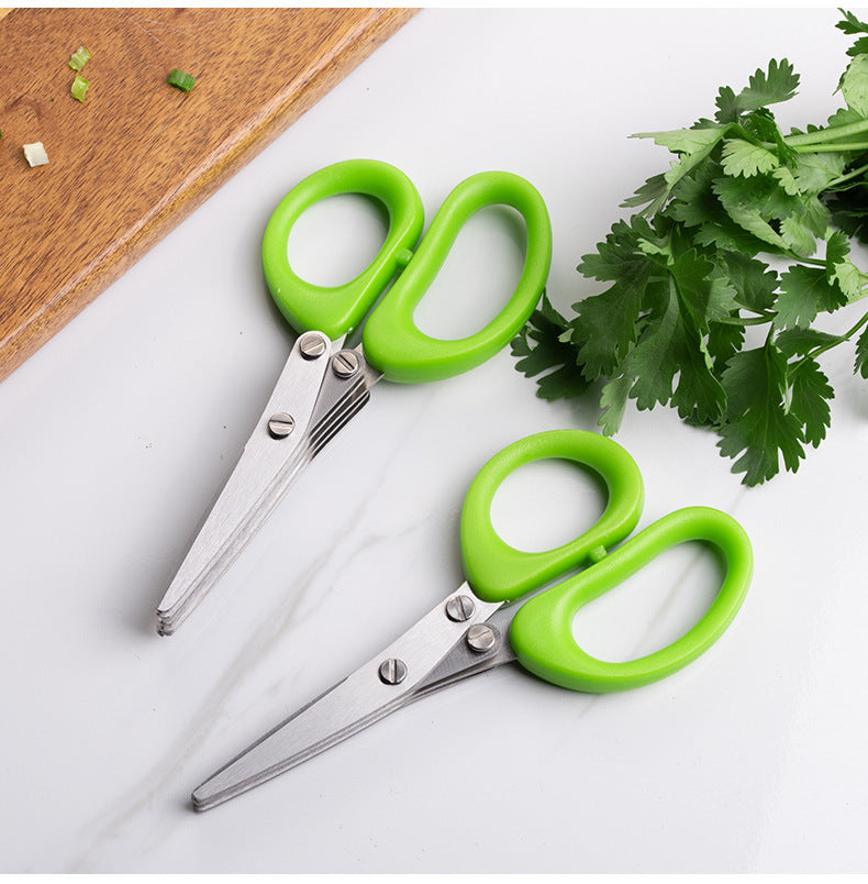 Multifunctional Multi-layer Stainless Steel Cutting Knife Kitchen Scissors