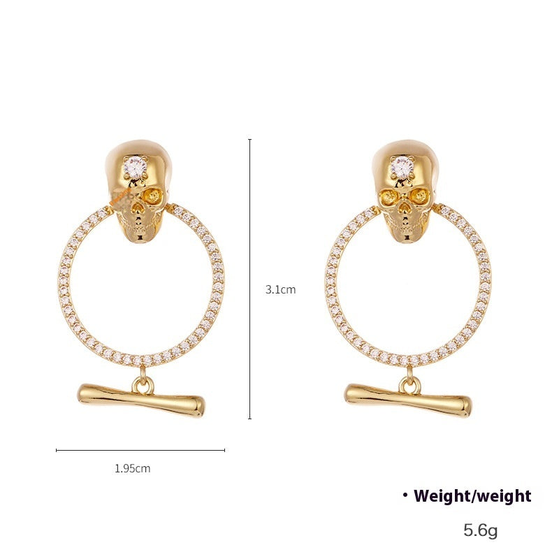 Punk Skull Pendant Earrings Jewelry
