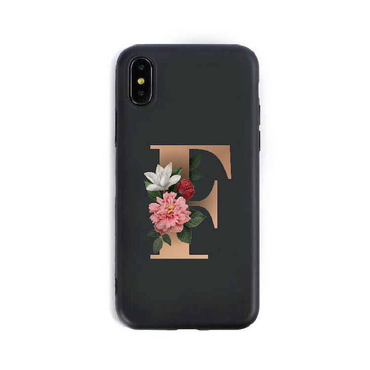 26 English Alphabet Silicone Phone Case For iPhone