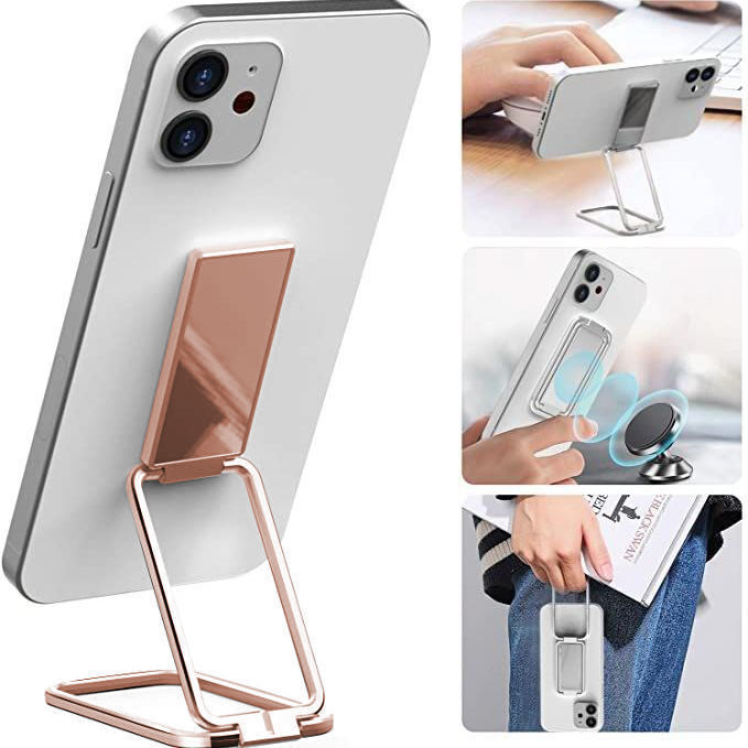Foldable Mobile Phone Holder Ring Buckle Retractable Magnetic Bracket