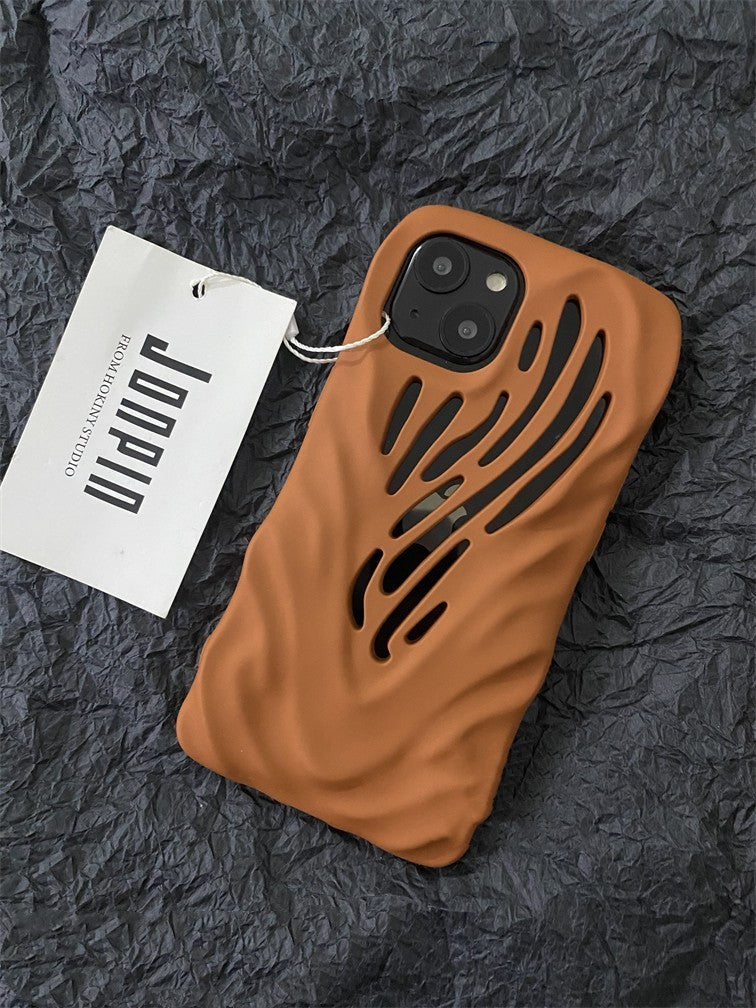 Soft Rubber Wind Hollowed Out Phone Case For iPhone