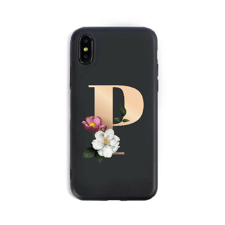 26 English Alphabet Silicone Phone Case For iPhone