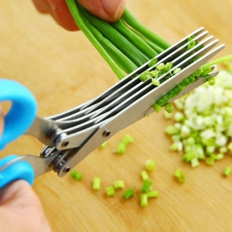 Multifunctional Multi-layer Stainless Steel Cutting Knife Kitchen Scissors