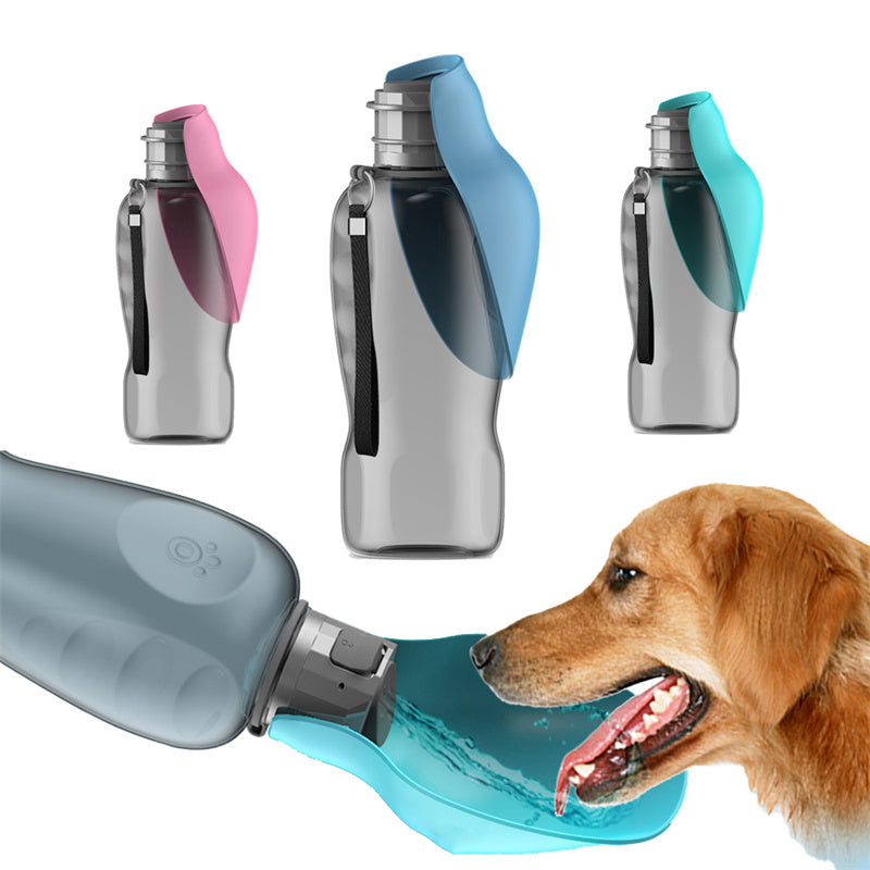 800ml Dogs Water Bottle Portable High Capacity Leakproof Pet Foldable Drinking Bowl