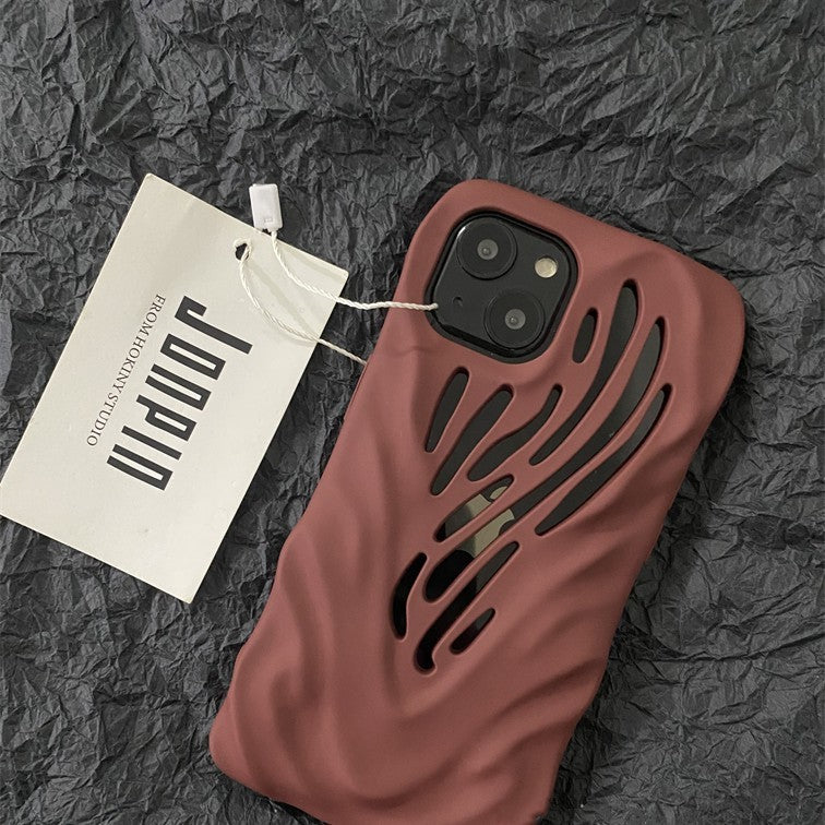 Soft Rubber Wind Hollowed Out Phone Case For iPhone