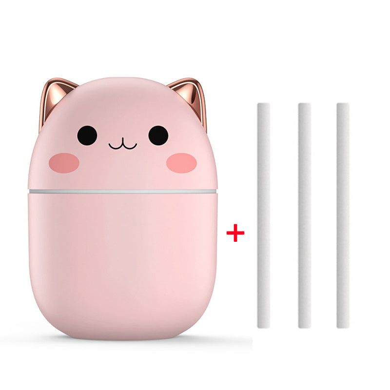 Cartoon Cat Design Aromatherapy Humidifier With Ambient Light