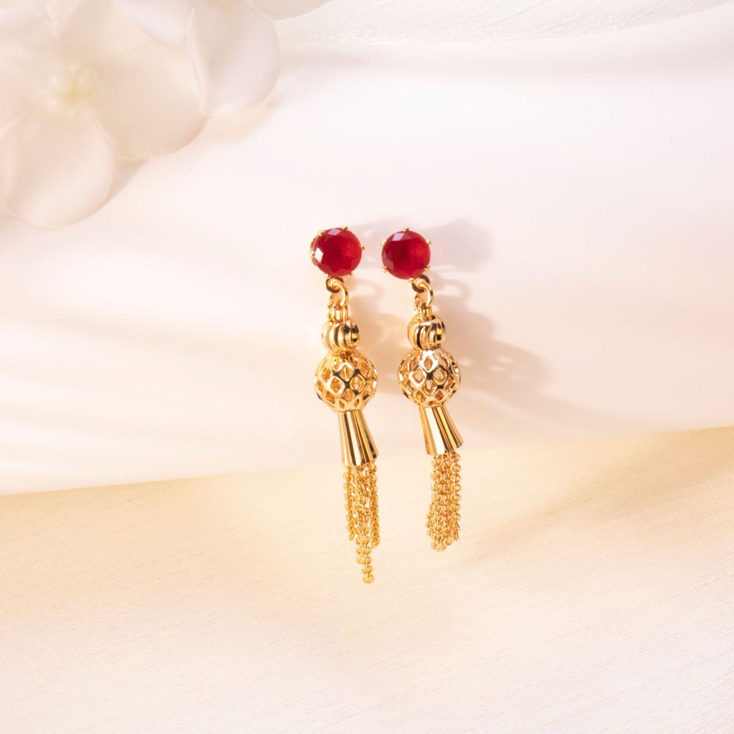 Gold-plated Tassel Earrings